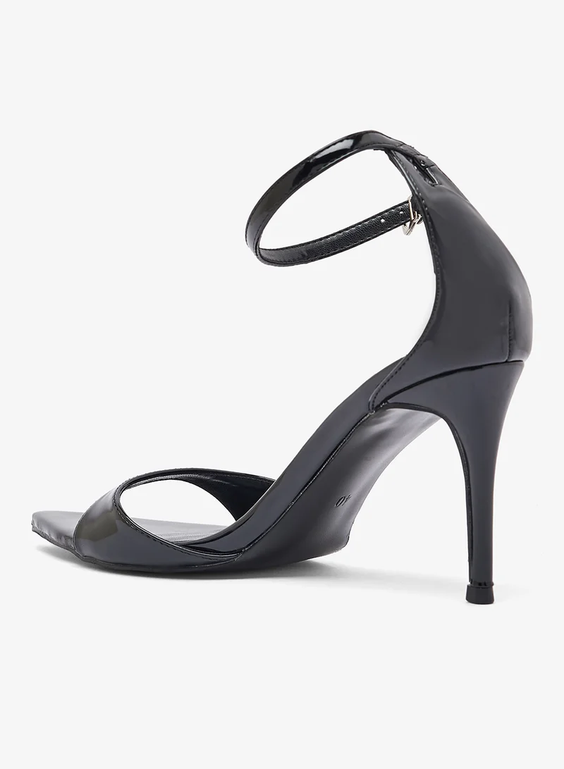 Namshi x Black High Heel Stiletto Strap Detail Classic Sandals for Women | Best Price UAE